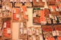 Moulins, France - september 15th 2022: Prepackaged sushi in supermarket