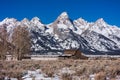 Moulton Barn on Mormon Row in Grand Teton National Park, Wyoming Royalty Free Stock Photo