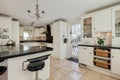 Traditional style kitchen with breakfast bar Royalty Free Stock Photo