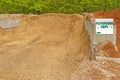 mound of brown Playground wood chips free of hazardous chemicals