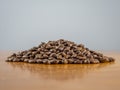 Mound of fresh whole coffee beans