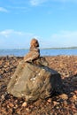 Mound of gravel was constructed on the shore