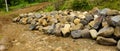 Mound of rocks for building roads photo taken in Bogor Indonesia Royalty Free Stock Photo