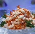 Mound of Shrimp on Ice with Parsley