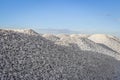 Mounds of crushed stone Royalty Free Stock Photo