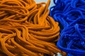 Yellow and red rope stock Royalty Free Stock Photo