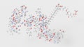 mounjaro molecule 3d, molecular structure, ball and stick model, structural chemical formula tirzepatide