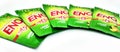 Assorted ENO products on white background. ENO is fast-acting effervescent fruit Royalty Free Stock Photo