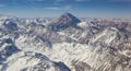 Mount Aconcagua in Argentina highest pick in America continent. Range of the Andes between Argentina and Chile Royalty Free Stock Photo