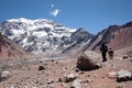 Mount Aconcagua. highest pik of south America Royalty Free Stock Photo