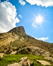 Mount Aeneas Sunflare Royalty Free Stock Photo