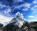 Mount Ama Dablam within clouds