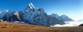 Mount Ama Dablam on the way to Mount Everest Base Camp Royalty Free Stock Photo