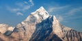 Mount Ama Dablam on the way to Mount Everest Base Camp Royalty Free Stock Photo