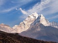 Mount Ama Dablam on the way to Mount Everest Base Camp Royalty Free Stock Photo