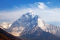 Mount Ama Dablam on the way to Mount Everest Base Camp Royalty Free Stock Photo