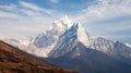 Mount Ama Dablam on the way to Mount Everest Base Camp Royalty Free Stock Photo