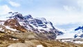 Mount Andromeda, Mount Athabasca and on the right the Athabasca Glacier in the Columbia Icefields in Jasper National Park