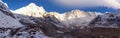 Mount Annapurna from Annapurna south base camp, Nepal Royalty Free Stock Photo