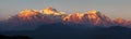 Mount Annapurna, evening sunset view Royalty Free Stock Photo