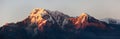 Mount Annapurna, evening sunset view Royalty Free Stock Photo