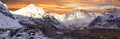 Mount Annapurna 1 from Annapurna south base camp Royalty Free Stock Photo