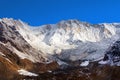 Mount Annapurna 1 from Annapurna south base camp Royalty Free Stock Photo