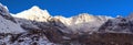 Mount Annapurna from Annapurna south base camp Royalty Free Stock Photo