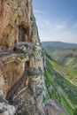 Mount Arbel Cliff Cave Fortress Royalty Free Stock Photo