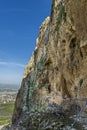 Mount Arbel Cliff Cave Fortress Royalty Free Stock Photo