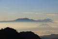 Mount Argopuro is visible from the top of distant Mount Bromo