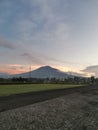 This is a mount Arjuno. The mountain is located in Indonesia and has been named the 5th highest mountain in East Java. Royalty Free Stock Photo