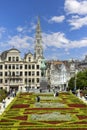 Mount of the Arts (Mont des Arts), view of colorful garden, Brussels, Belgium Royalty Free Stock Photo