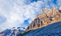 Mount Babel with Adjacent Quadra Glacier in the Canadian Rockies of Banff Royalty Free Stock Photo