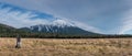 Mount Bachelor and Sparks Lake in central Oregon Royalty Free Stock Photo