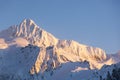 Mount Baker mountain peak summit. North Cascades National Park winter nature scene. Royalty Free Stock Photo