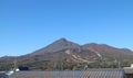 Mount Bandai (Omote Bandai) viewed from Inawashiro town in Fukushima, Japan