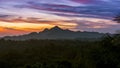 Mount Batulao, a extinct stratovolcano located in northwest Batangas province near Tagaytay. Sundown photo Royalty Free Stock Photo