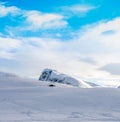 Mount Bitihorn in Beitostolen, Norway on a cold clear and snowy winters day