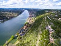 Mount Bonnell Summer Aerial View from Above Austin Texas Royalty Free Stock Photo