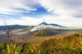 Mount bromo batok semeru volcano, java indonesia Royalty Free Stock Photo