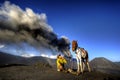 Mount Bromo with Horse Rider in HDR