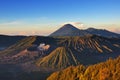 Mount Bromo volcanic complex during sunrise