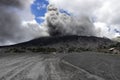 Mount Bromo volcano eruption Royalty Free Stock Photo