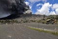 Mount Bromo volcano eruption Royalty Free Stock Photo