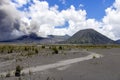 Mount Bromo volcano eruption Royalty Free Stock Photo