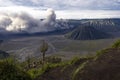 Mount Bromo volcano eruption Royalty Free Stock Photo