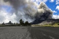 Mount Bromo volcano eruption Royalty Free Stock Photo