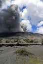 Mount Bromo volcano eruption Royalty Free Stock Photo