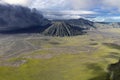 Mount Bromo volcano eruption Royalty Free Stock Photo